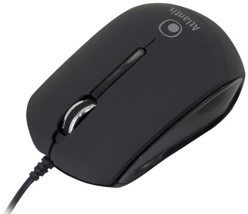 ATLANTIS LAND P009-KM23-BK MINI MOUSE USB OTTICO 800/1000DPI 3 TASTI CON SCROLL NERO
